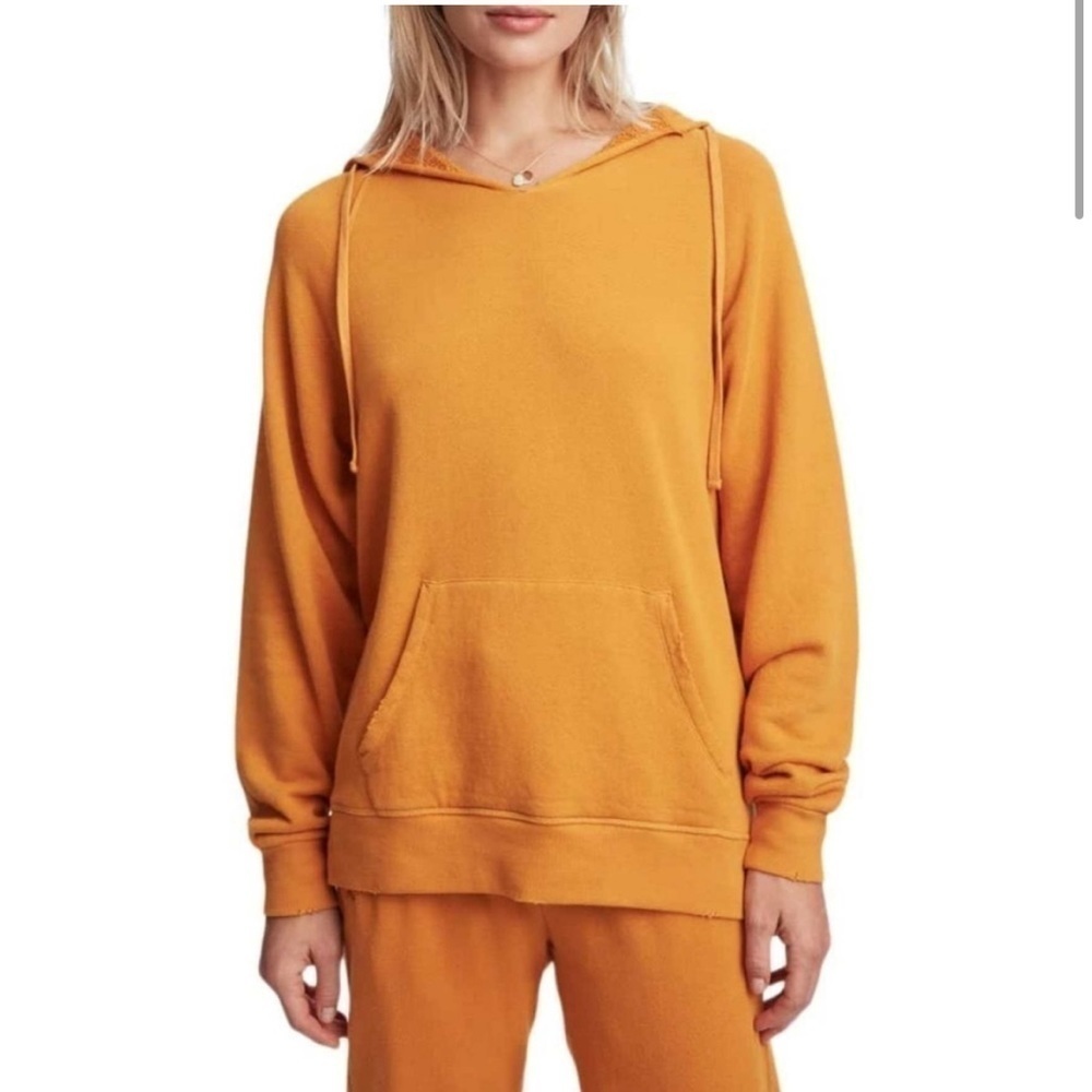 Bandier x Sincerely Jules The Juniper Pullover Hooded Sweatshirt Goldenrod